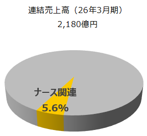 ナース関連事業の円グラフです。