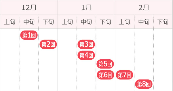 全体のスケジュール
