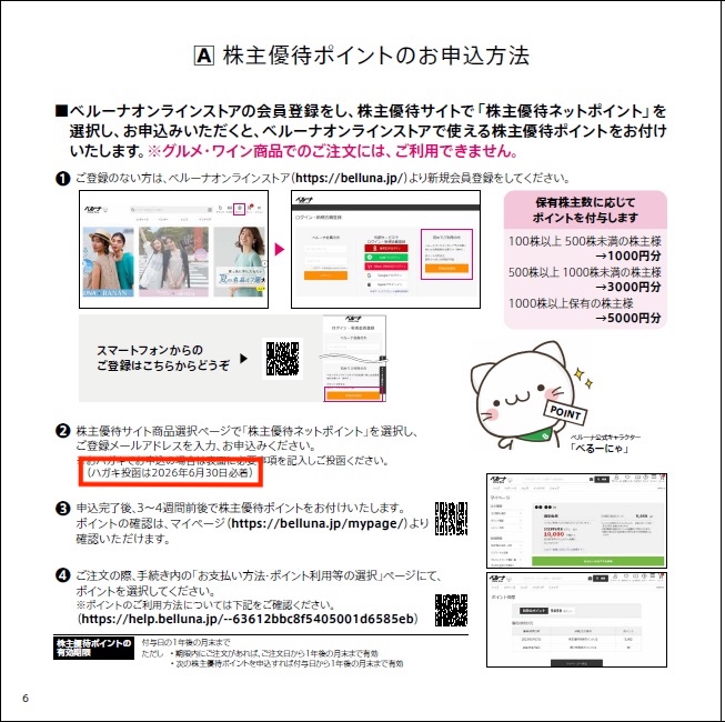 『2026年3月期　期末　株主優待のご案内』P6